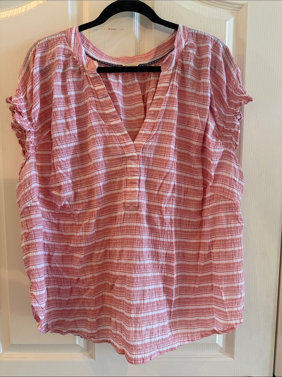 Pilcro Tops - Pilcro Anthropologie gauzy Striped V-Neck Women's Top